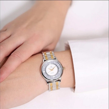 Christina Collect - 2-farbige Uhr mit weißem Zifferblatt | 335BW