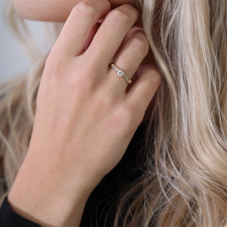 Christina sammelt Ring in vergoldetem silber "TOPAZ PRINCESS"