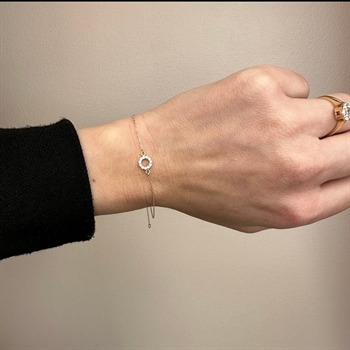 Siersbøl - Armband mit Kreis aus Zirkonen aus 8kt. Gold