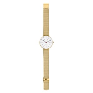 Arne Jacobsen Uhr - Bankers - Ø 30 mm -Mesh-Armband IPG mit weißem Zifferblatt 53113-1409