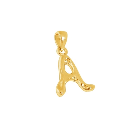 MerlePerle - Buchstaben-Halskette in vergoldete silber