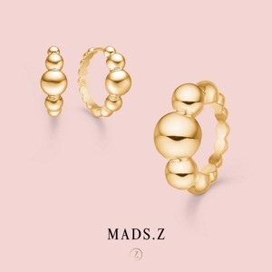 Mads Z - Größte Kugel-Ohrringe aus 14 Karat Gold - 1510078