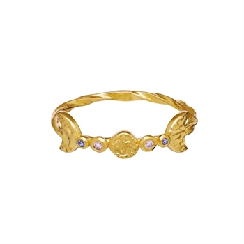 Maanesten - Lucilia ring aus vergoldetem silber mit Monden