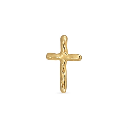 Jane Kønig - Marien-Ohrring in vergoldete silber mit Kreuz