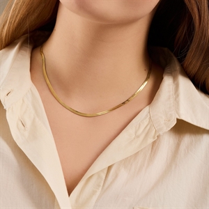 Thelma Halskette aus vergoldetem Stahl von Pernille Corydon n-698-gp