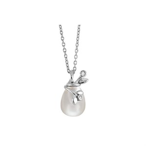 Rabinovich - Adorable Lace Collier aus Spitze in Silber mit Perle und Zirkon*