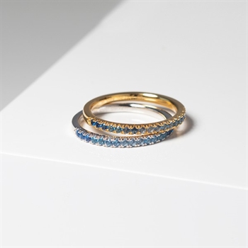 Sif Jakobs - Ellera-Ring mit blauem zirkonia i silber