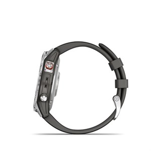 1 GARMIN - Epix Gen 2 Smartwatch in Slate Steel mit Silikonarmband