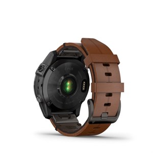 1 GARMIN - Epix (Sapphire) Gen 2 Smartwatch aus Titan mit Lederarmband