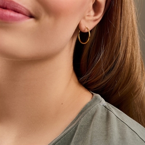 Pernille Corydon - Mini Ohrringe aus vergoldetem Metall mit einfarbigen Reifen Silber