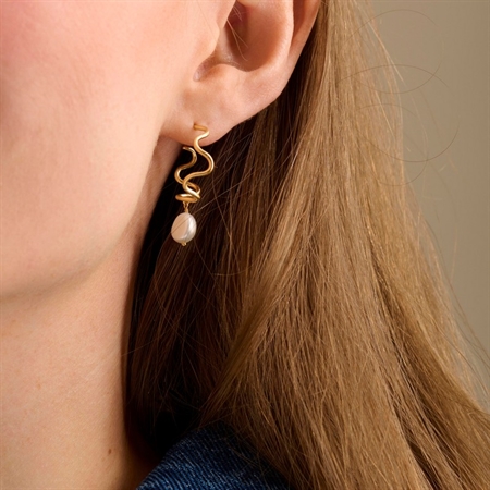 Kleine Bay-Ohrringe mit Perlen Pernille Corydon E-015-GP